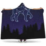 Leo Constellation Print Hooded Blanket