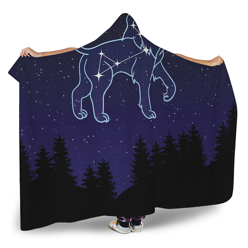 Leo Constellation Print Hooded Blanket