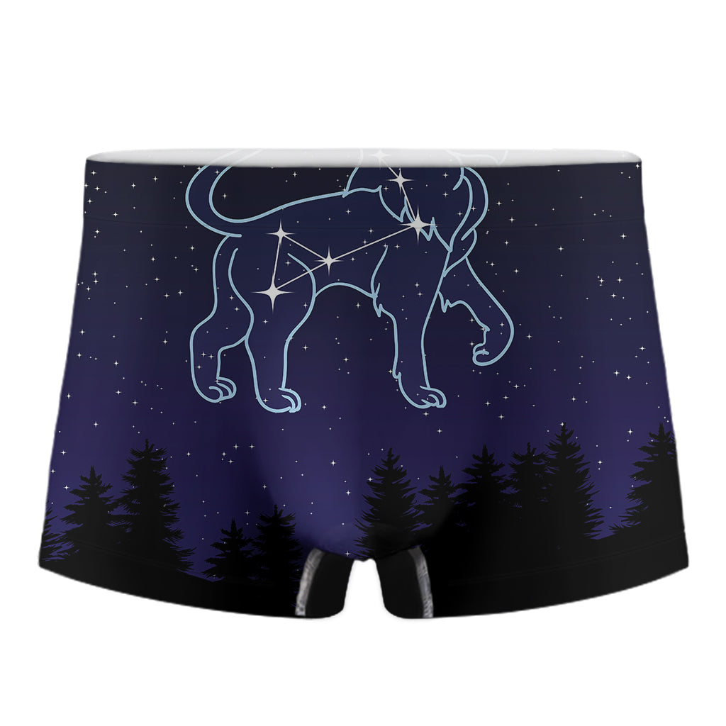 Leo Constellation Print Men's Boxer Briefs