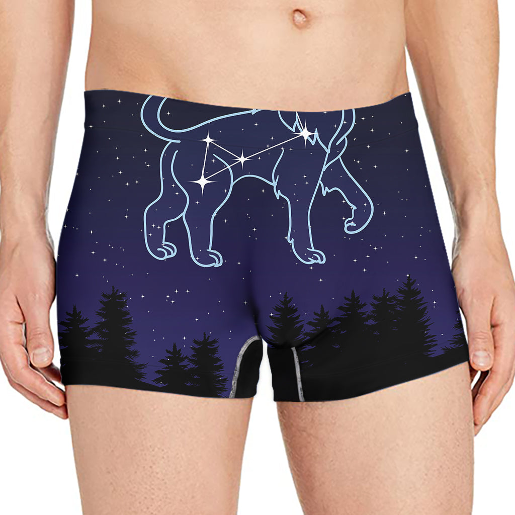 Leo Constellation Print Men's Boxer Briefs