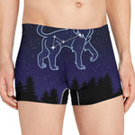 Leo Constellation Print Men's Boxer Briefs