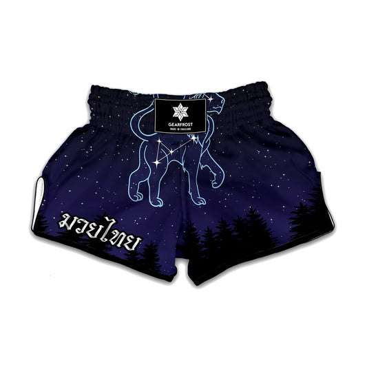 Leo Constellation Print Muay Thai Boxing Shorts