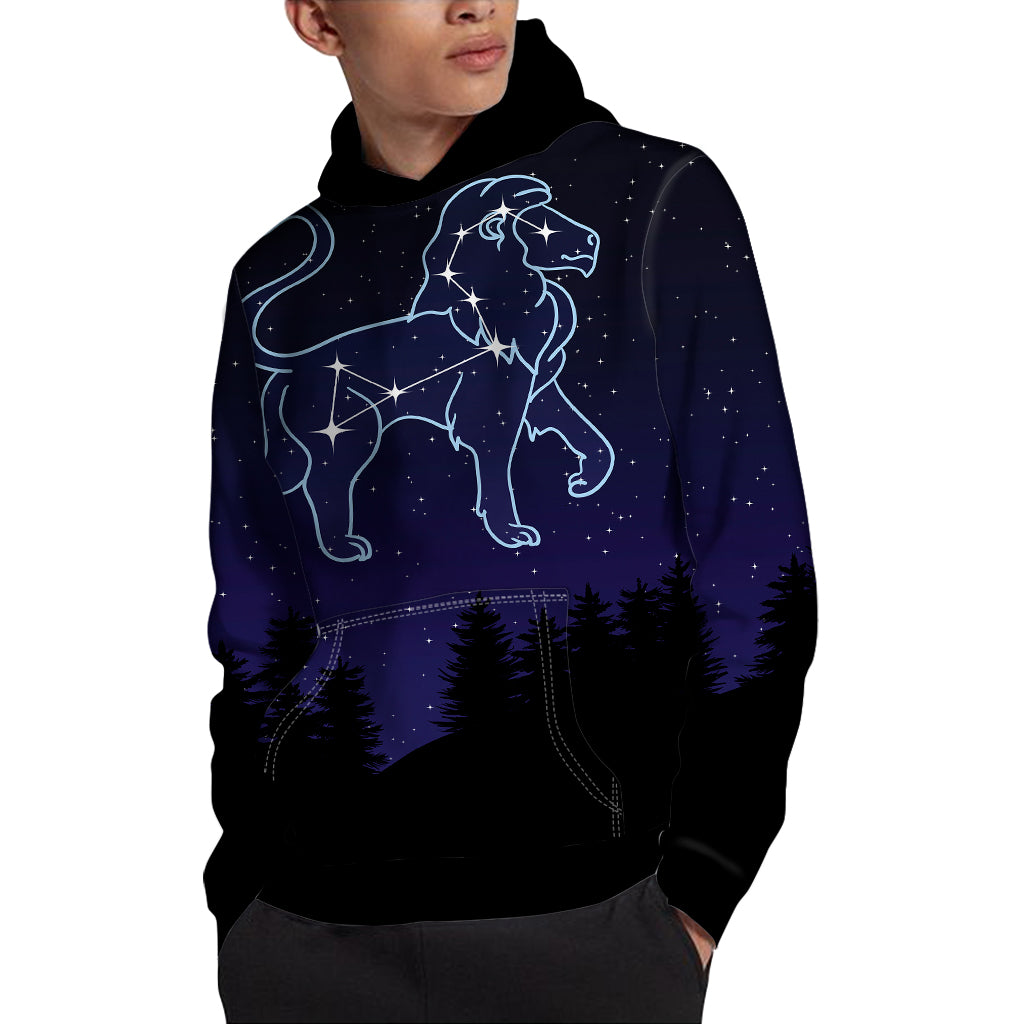 Leo Constellation Print Pullover Hoodie