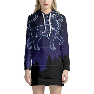 Leo Constellation Print Pullover Hoodie Dress
