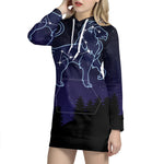 Leo Constellation Print Pullover Hoodie Dress