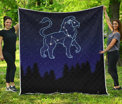 Leo Constellation Print Quilt