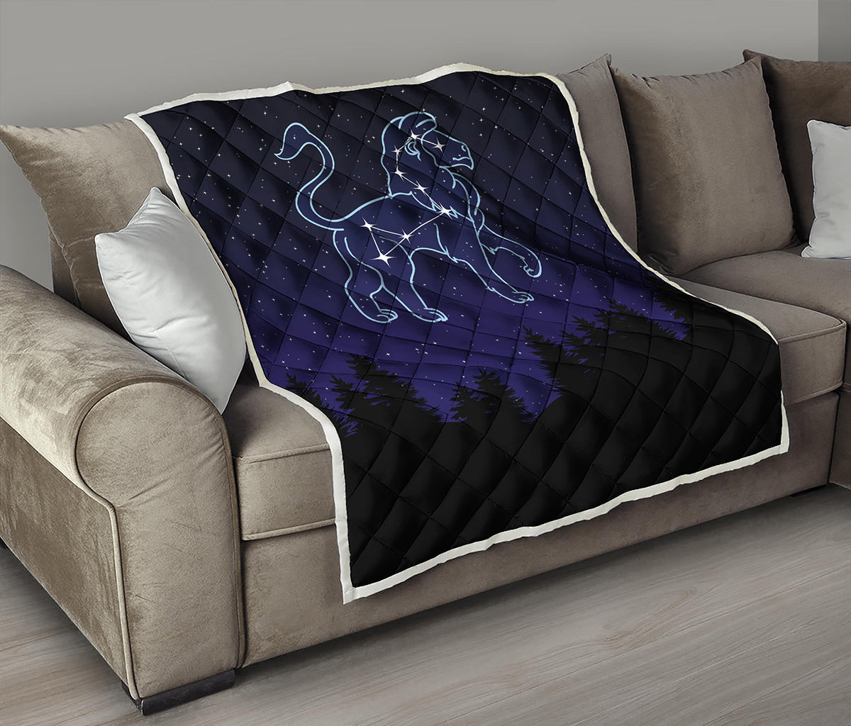Leo Constellation Print Quilt