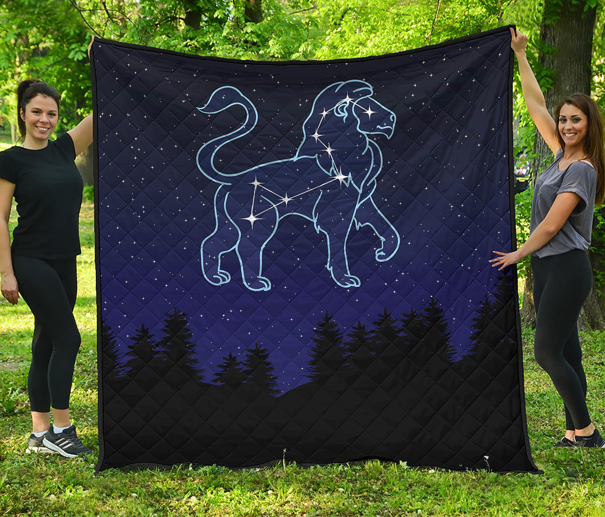 Leo Constellation Print Quilt
