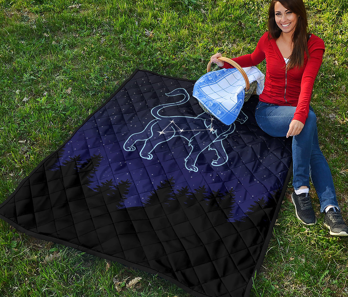 Leo Constellation Print Quilt