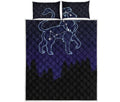 Leo Constellation Print Quilt Bed Set