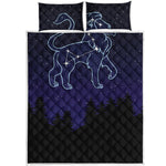 Leo Constellation Print Quilt Bed Set