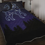 Leo Constellation Print Quilt Bed Set