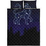 Leo Constellation Print Quilt Bed Set