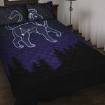 Leo Constellation Print Quilt Bed Set