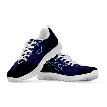 Leo Constellation Print White Sneakers