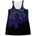 Leo Constellation Print Women's Racerback Tank Top
