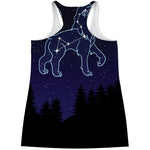 Leo Constellation Print Women's Racerback Tank Top