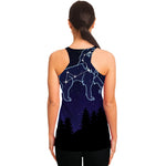 Leo Constellation Print Women's Racerback Tank Top