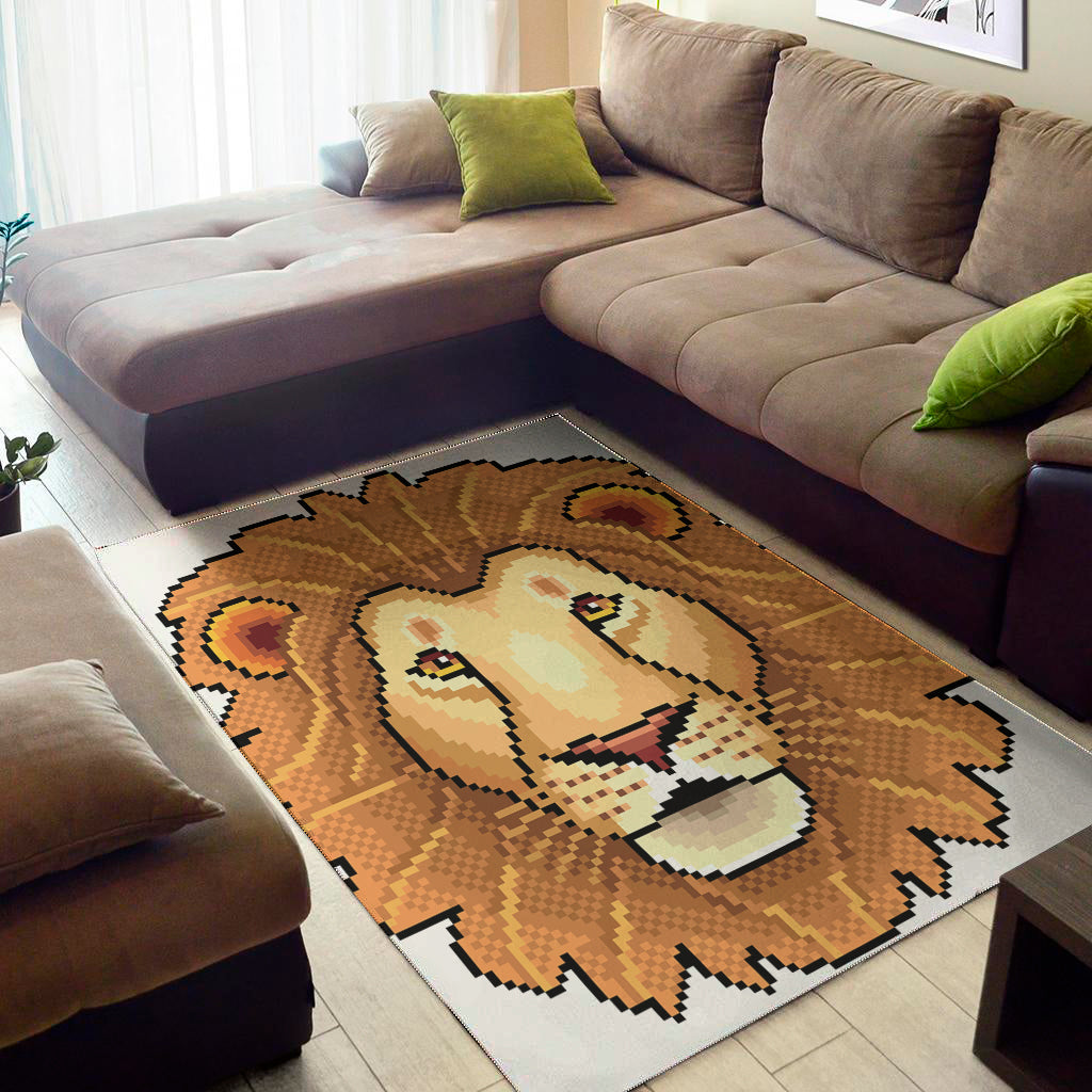 Leo Pixel Print Area Rug