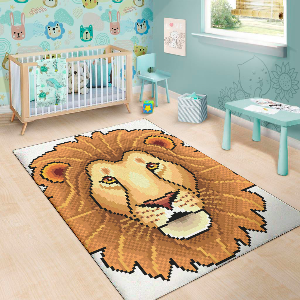 Leo Pixel Print Area Rug