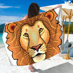 Leo Pixel Print Beach Sarong Wrap