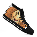 Leo Pixel Print Black High Top Shoes