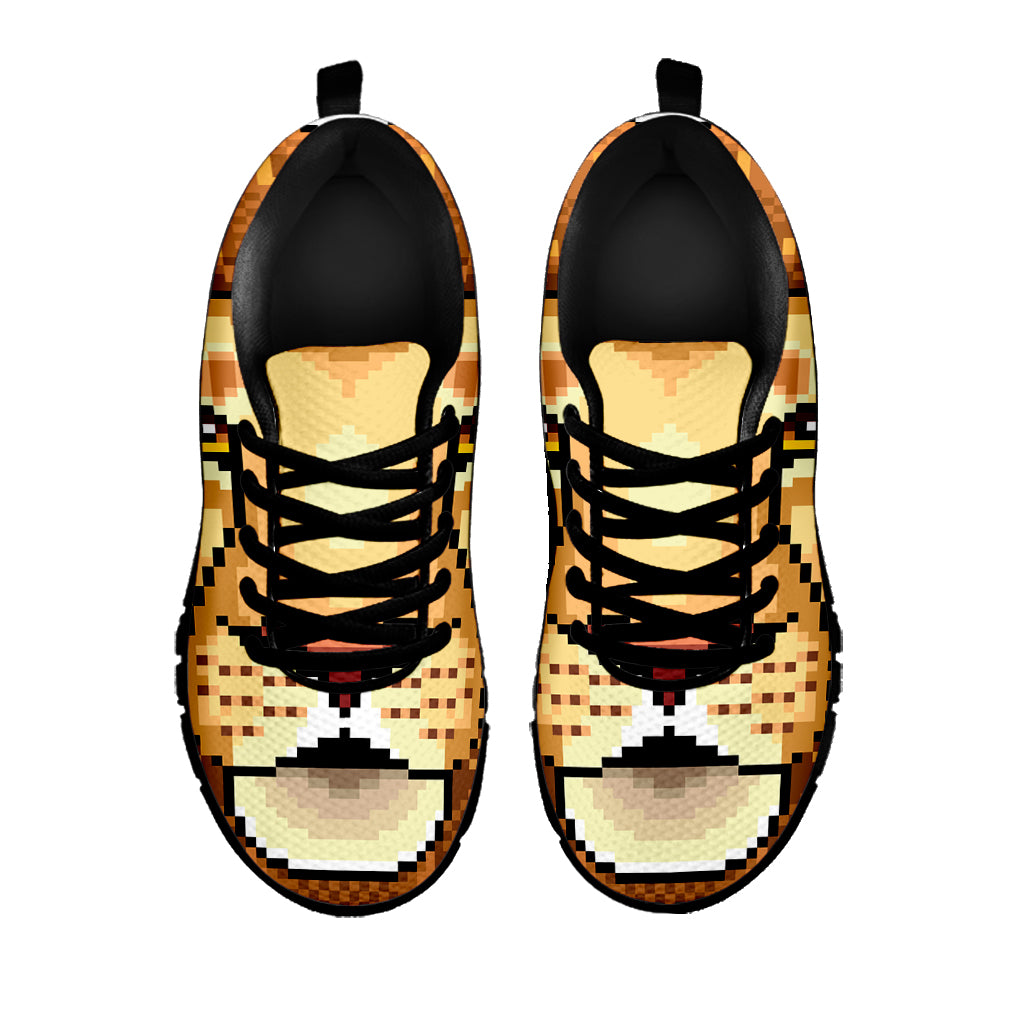 Leo Pixel Print Black Sneakers
