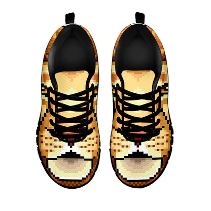 Leo Pixel Print Black Sneakers