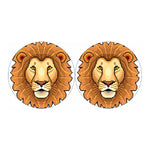 Leo Pixel Print Car Coasters