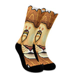 Leo Pixel Print Crew Socks
