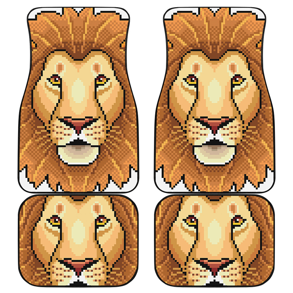 Leo Pixel Print Front and Back Car Floor Mats