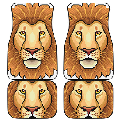 Leo Pixel Print Front and Back Car Floor Mats
