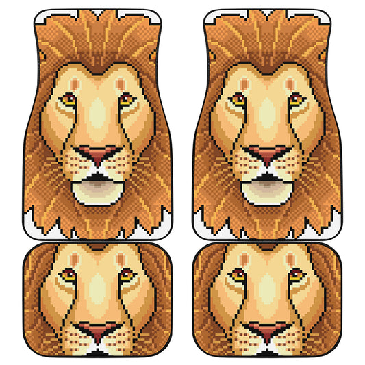 Leo Pixel Print Front and Back Car Floor Mats