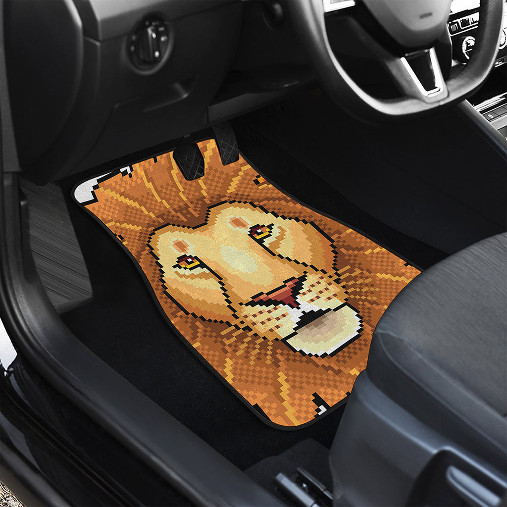 Leo Pixel Print Front and Back Car Floor Mats