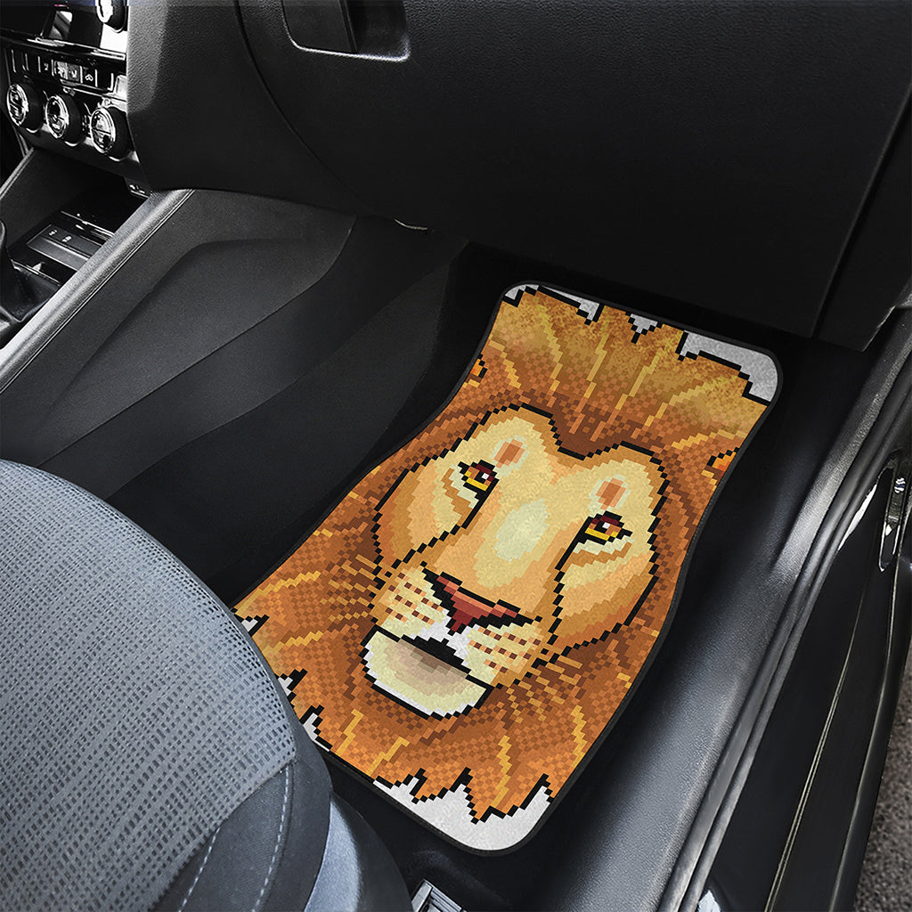 Leo Pixel Print Front and Back Car Floor Mats