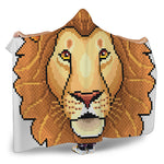 Leo Pixel Print Hooded Blanket