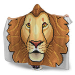 Leo Pixel Print Hooded Blanket