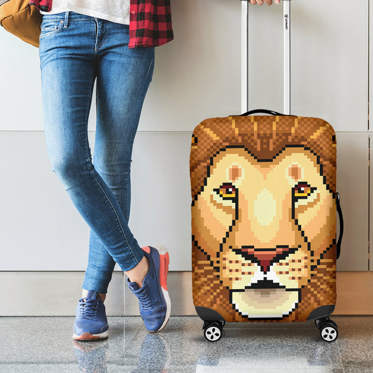 Leo Pixel Print Luggage Cover