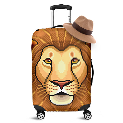 Leo Pixel Print Luggage Cover