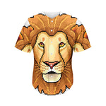 Leo Pixel Print Men's Baseball Jersey