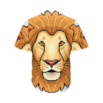 Leo Pixel Print Men's Baseball Jersey