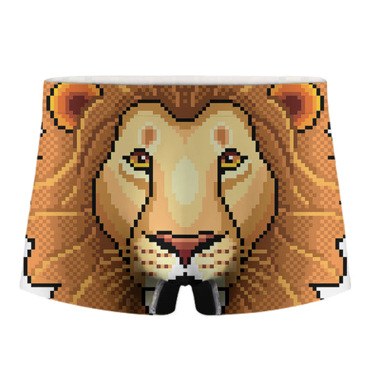 Leo Pixel Print Men's Boxer Briefs