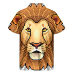 Leo Pixel Print Men's Short Sleeve Shirt