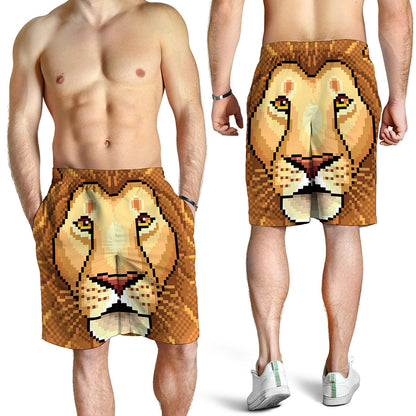 Leo Pixel Print Men's Shorts