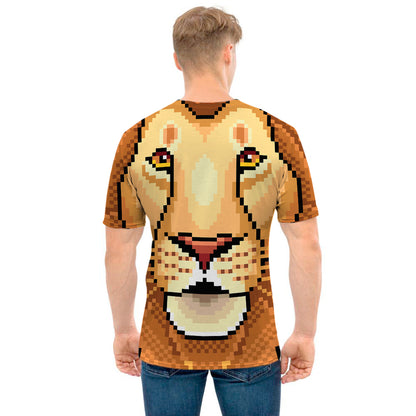 Leo Pixel Print Men's T-Shirt