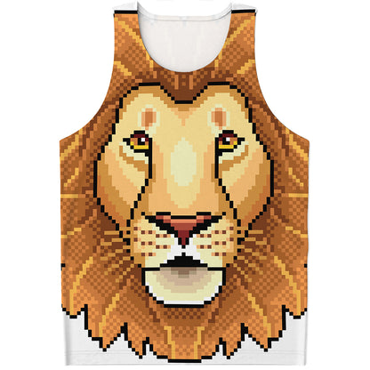 Leo Pixel Print Men's Tank Top