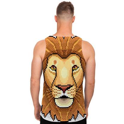 Leo Pixel Print Men's Tank Top