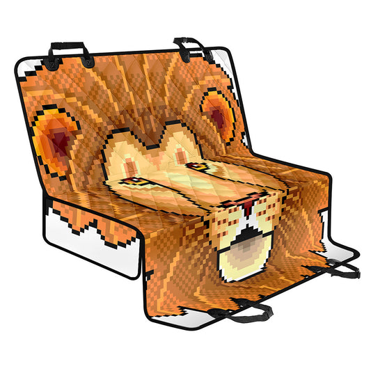 Leo Pixel Print Pet Car Back Seat Cover