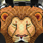 Leo Pixel Print Pet Car Back Seat Cover