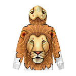 Leo Pixel Print Pullover Hoodie
